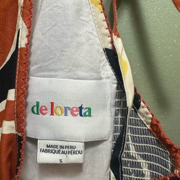 Abstract Print Blouse in Red, Black, and Yellow - Picture 7 of 10